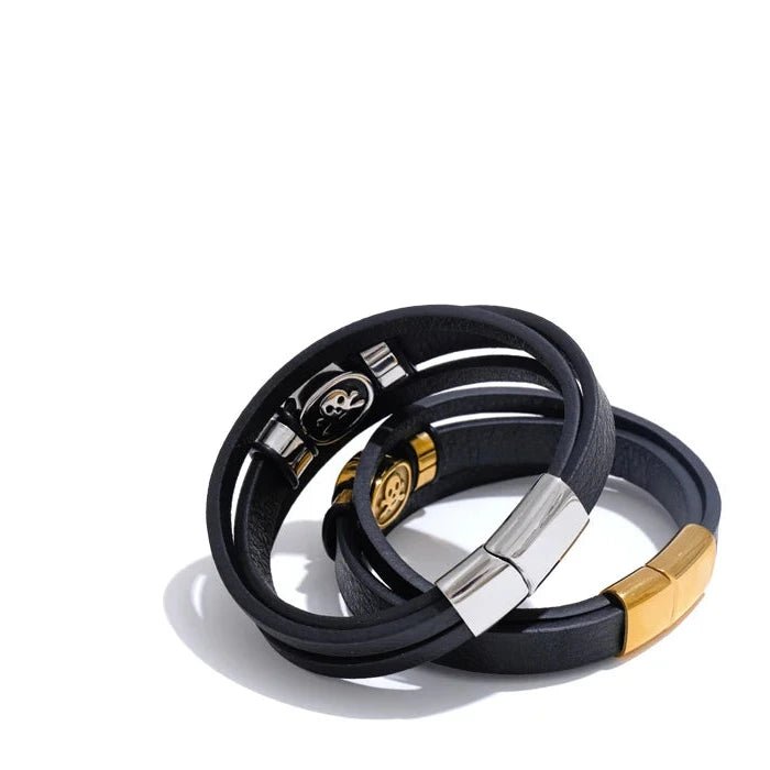 Pulseira Crânio em Metal Aço Inoxidável