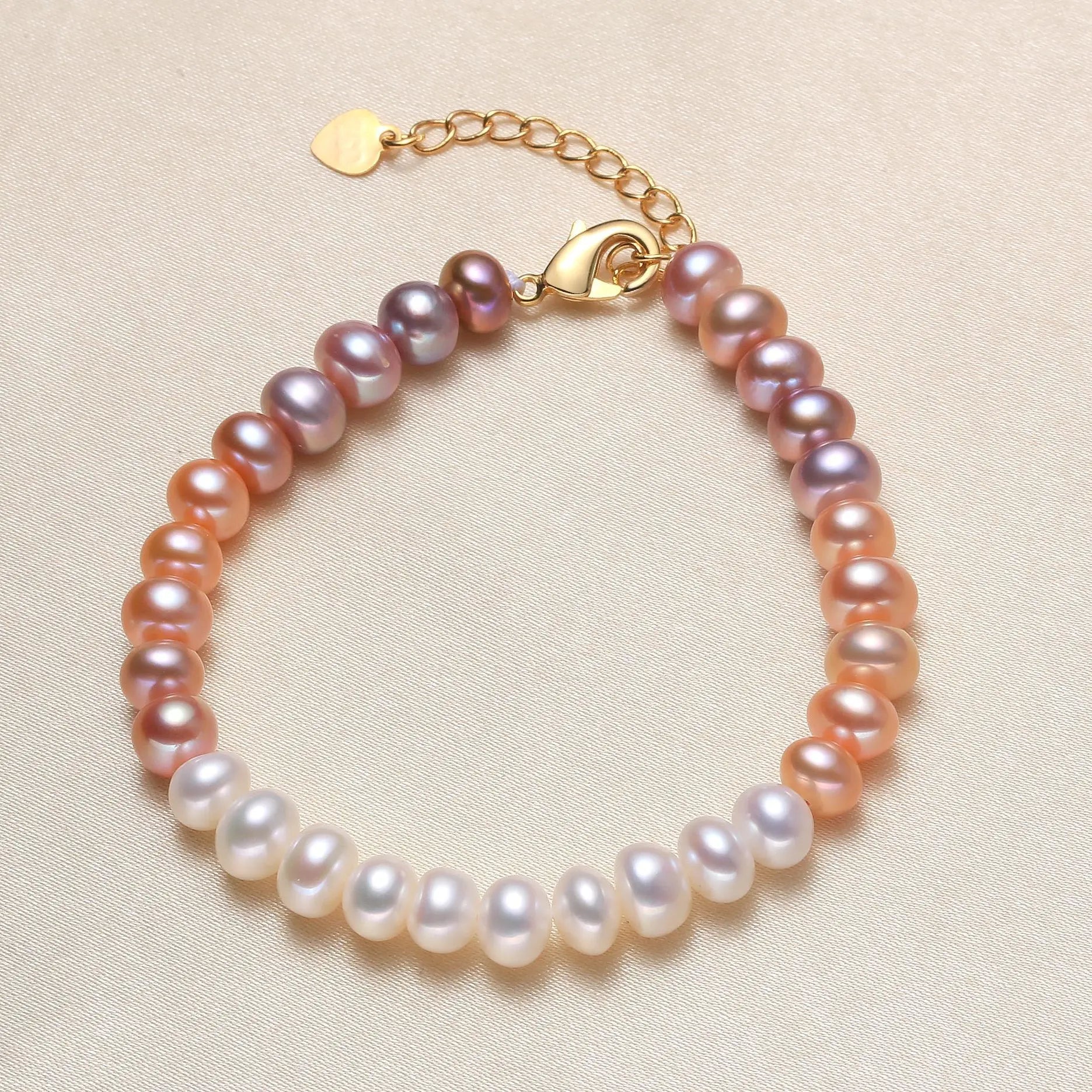 Pulseira de Pérola de Água Doce - Amare_23 folheada a ouro da Vonn | Vonn