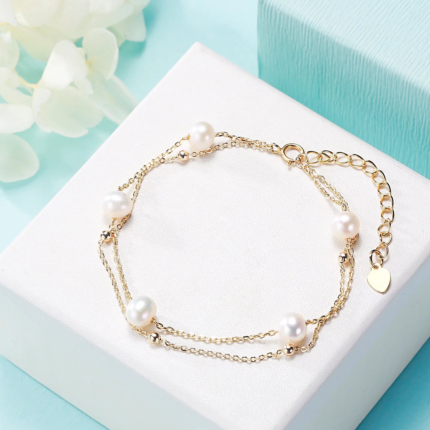 Pulseira de Pérola de Água Doce - Amare_23 folheada a ouro da Vonn | Vonn