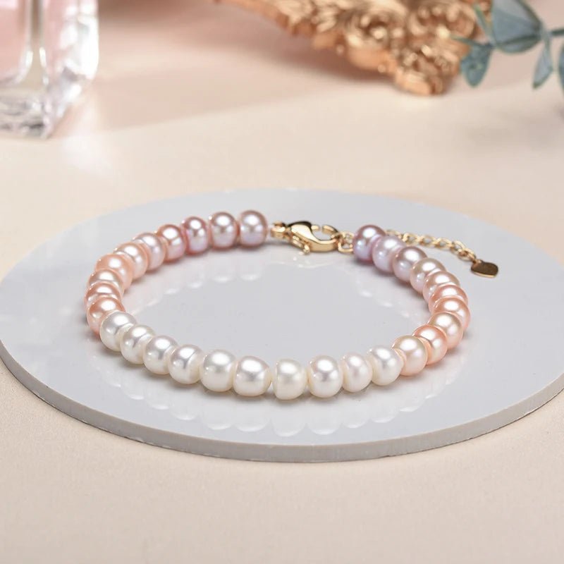 Pulseira de Pérola de Água Doce - Amare_23 folheada a ouro da Vonn | Vonn