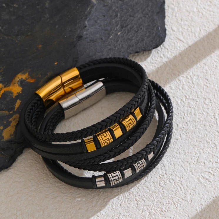 Pulseira em Camadas Aço Inoxidável