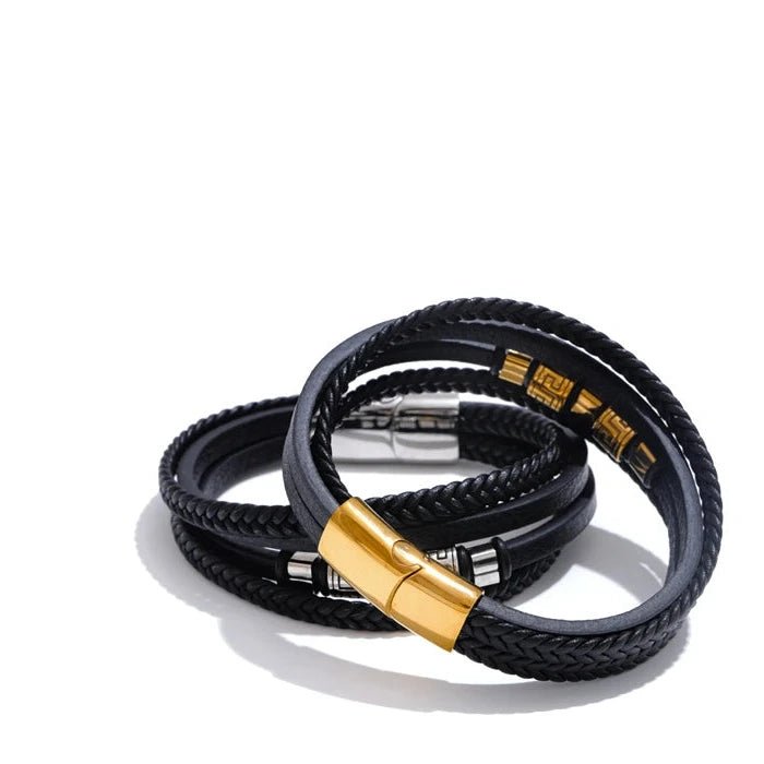 Pulseira em Camadas Aço Inoxidável
