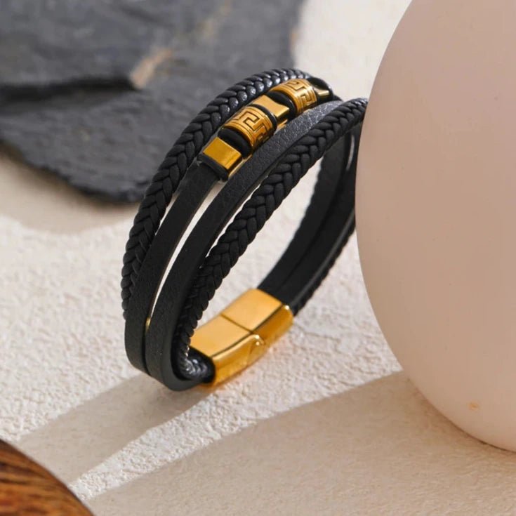 Pulseira em Camadas Aço Inoxidável