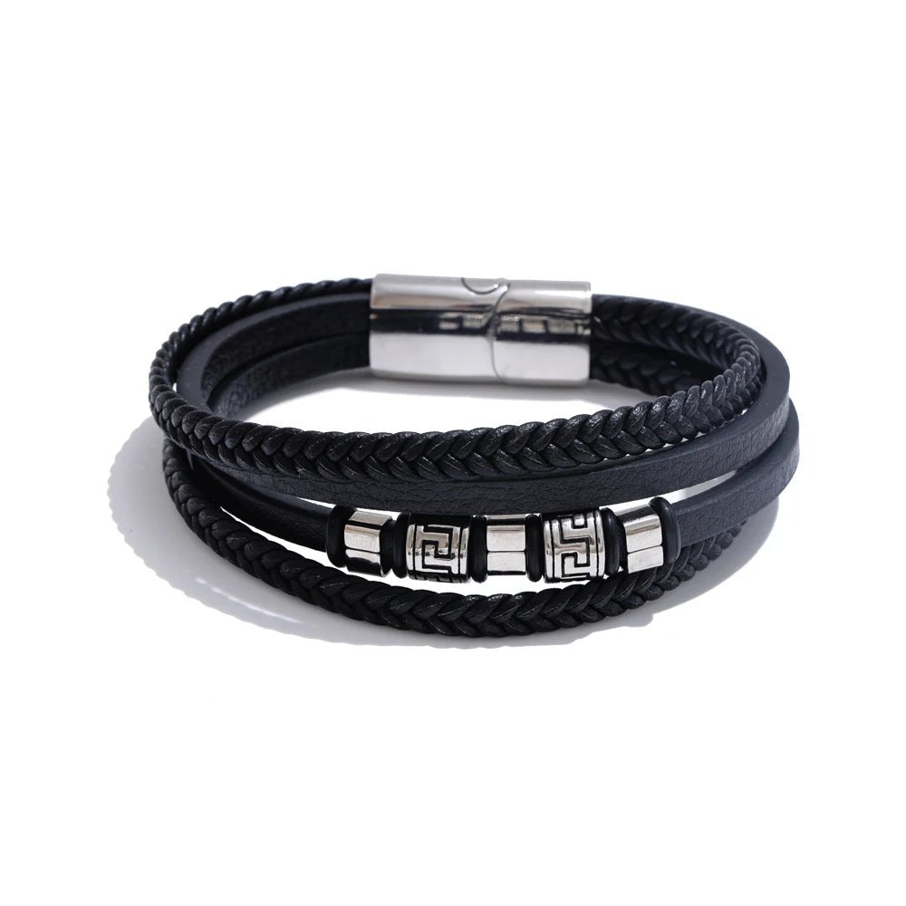 Pulseira em Camadas Aço Inoxidável