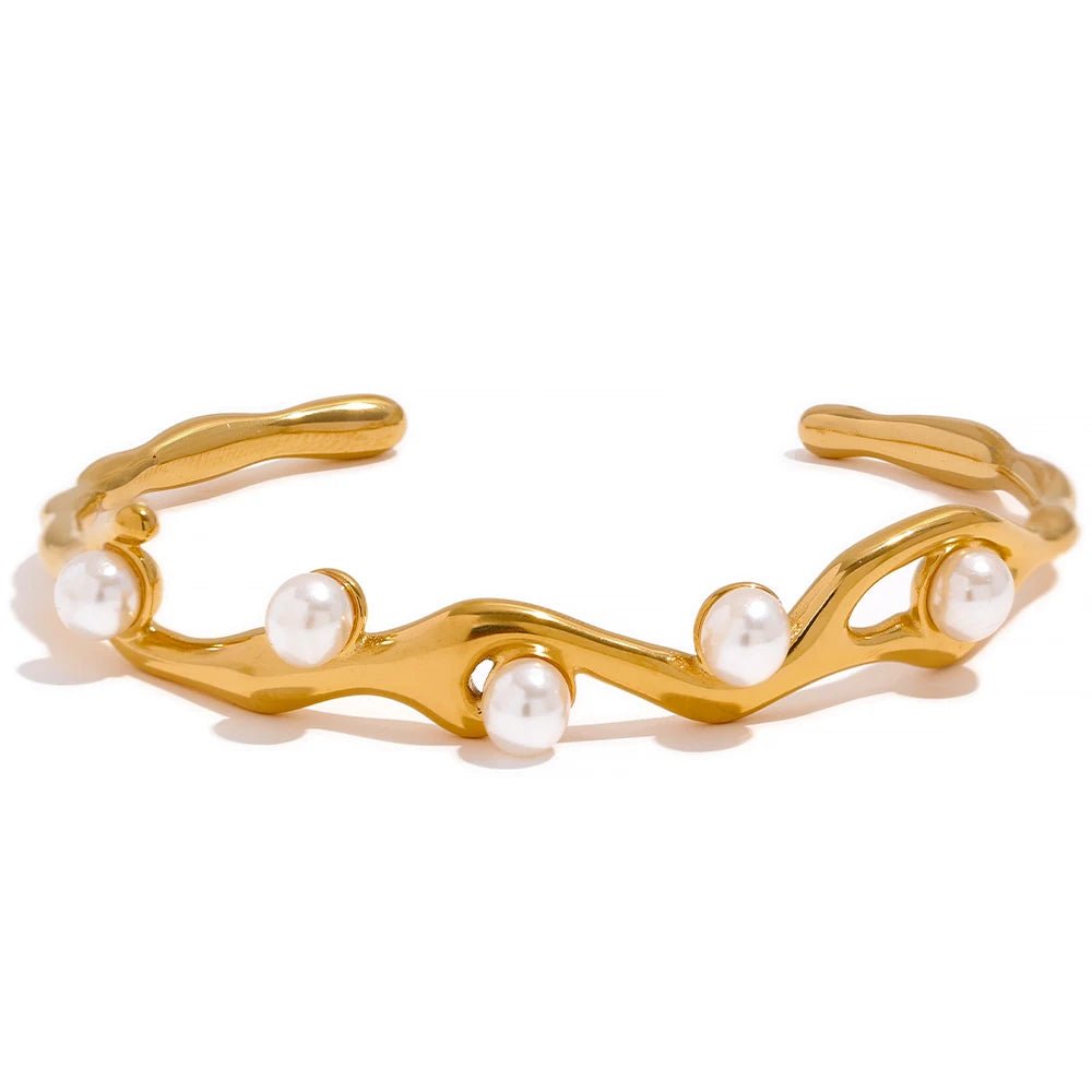Pulseira Orgânica - Amare_44 folheada a ouro da Vonn | Vonn