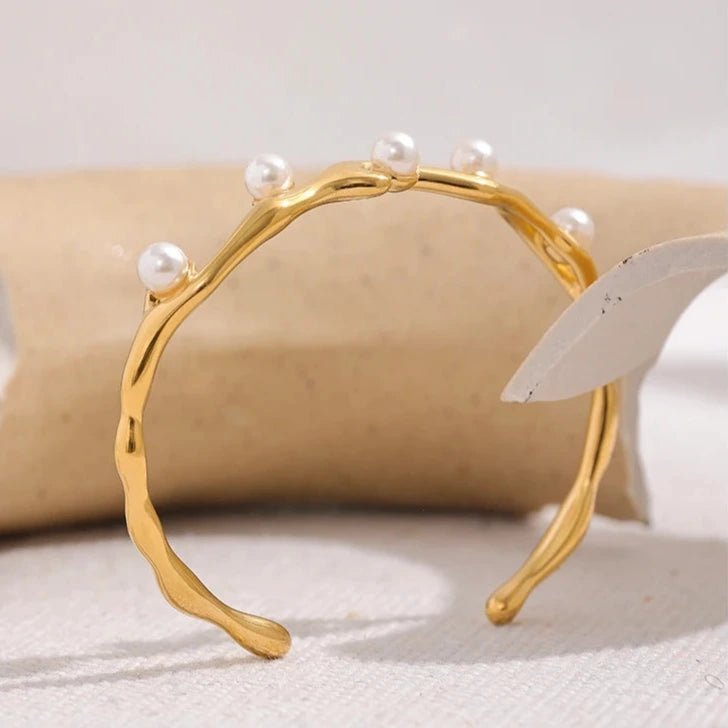 Pulseira Orgânica - Amare_44 folheada a ouro da Vonn | Vonn