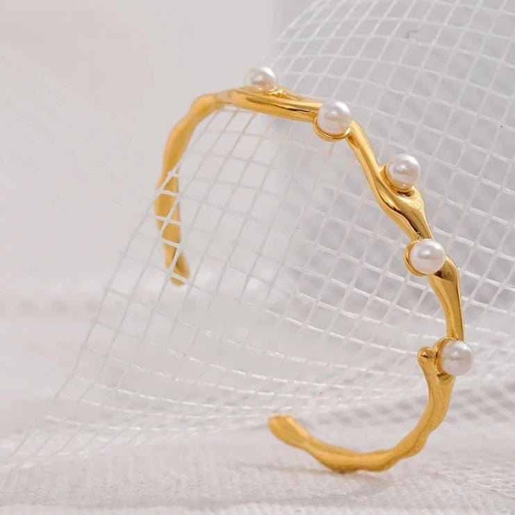 Pulseira Orgânica - Amare_44 folheada a ouro da Vonn | Vonn