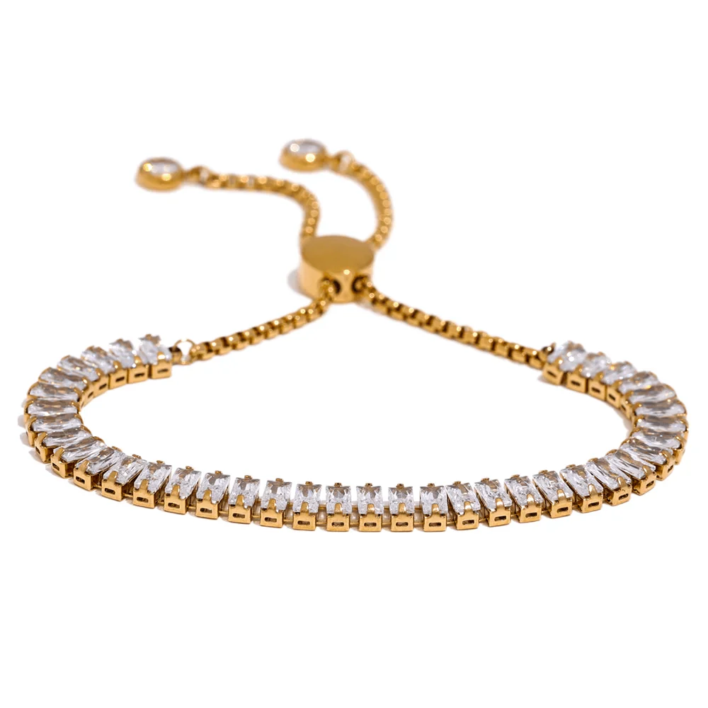 Pulseira Riviera Colorida com Zircônias e Banho de Ouro