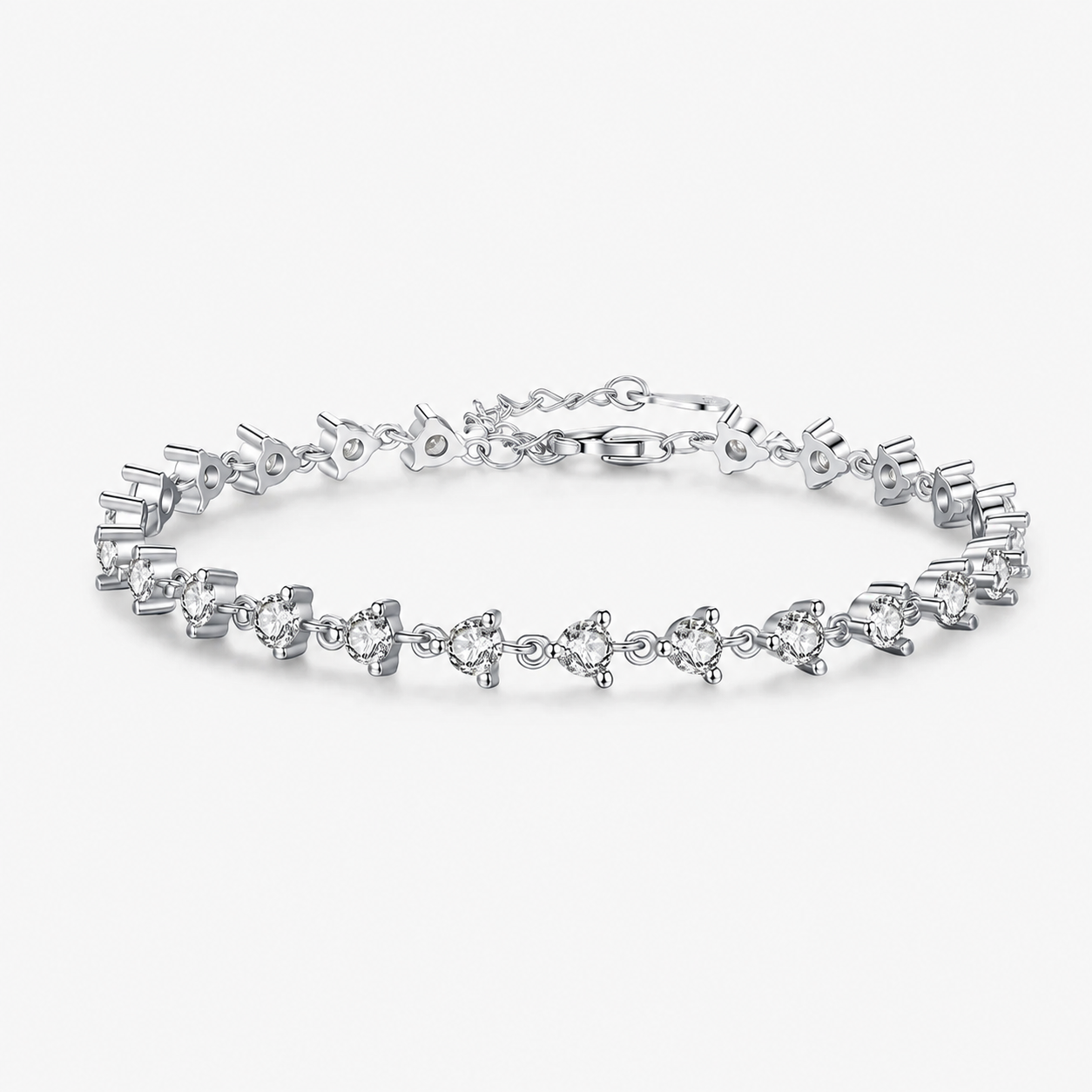 Pulseira Riviera em Prata 925 com Moissanita