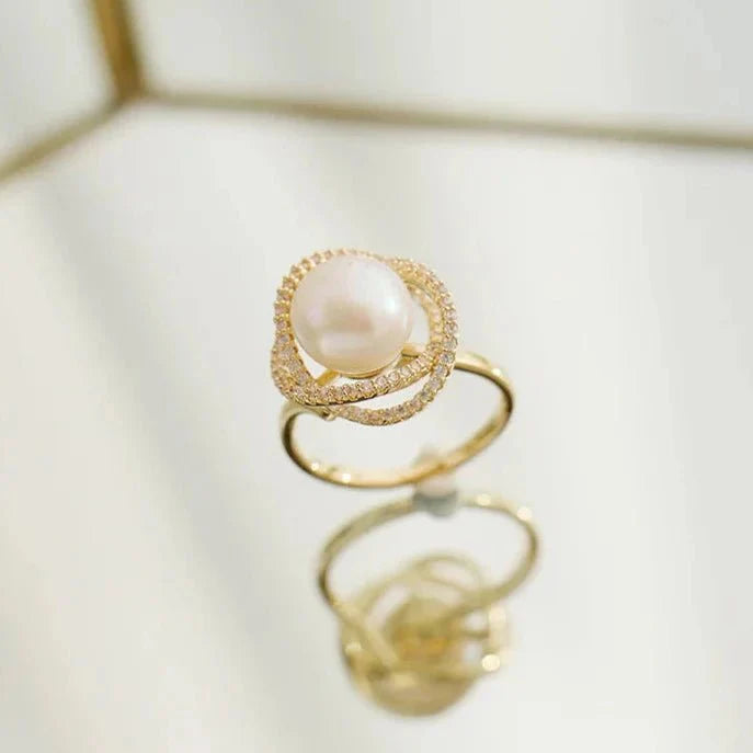 Conjunto Semijoia Pérola Folheado a Ouro 18k