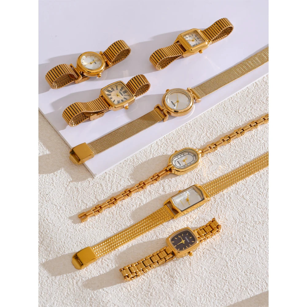 Relógio Digital Dourado Aço Inoxidável com Banho