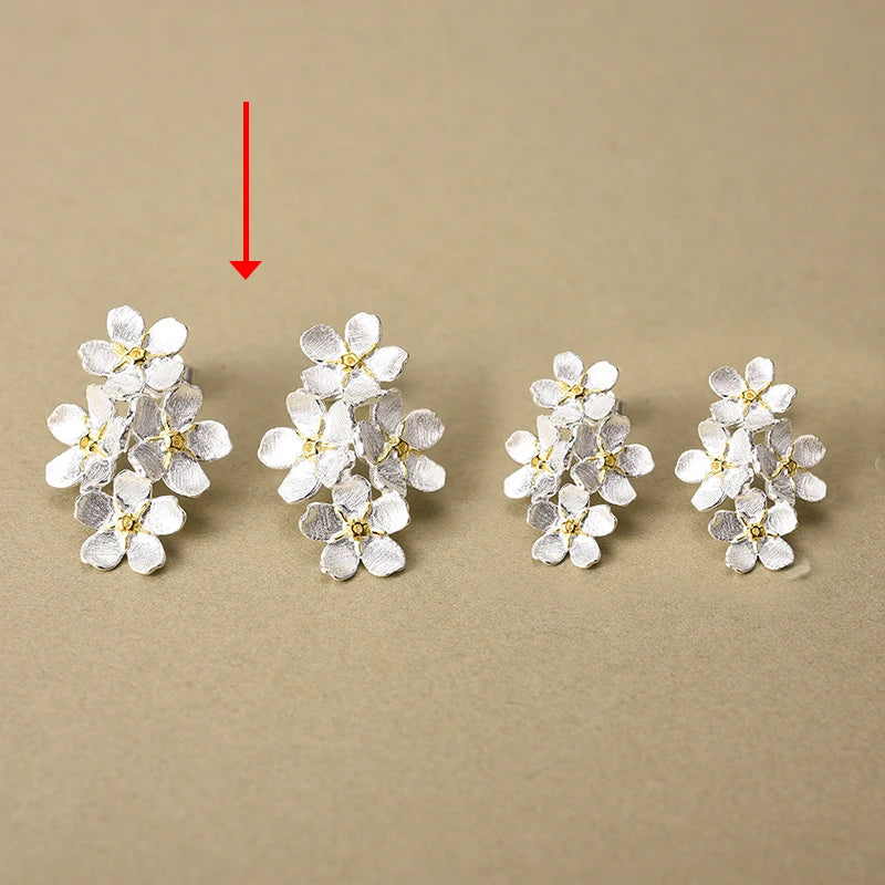 Brincos Flor em Prata 925 – Estilo Romântico e Delicado