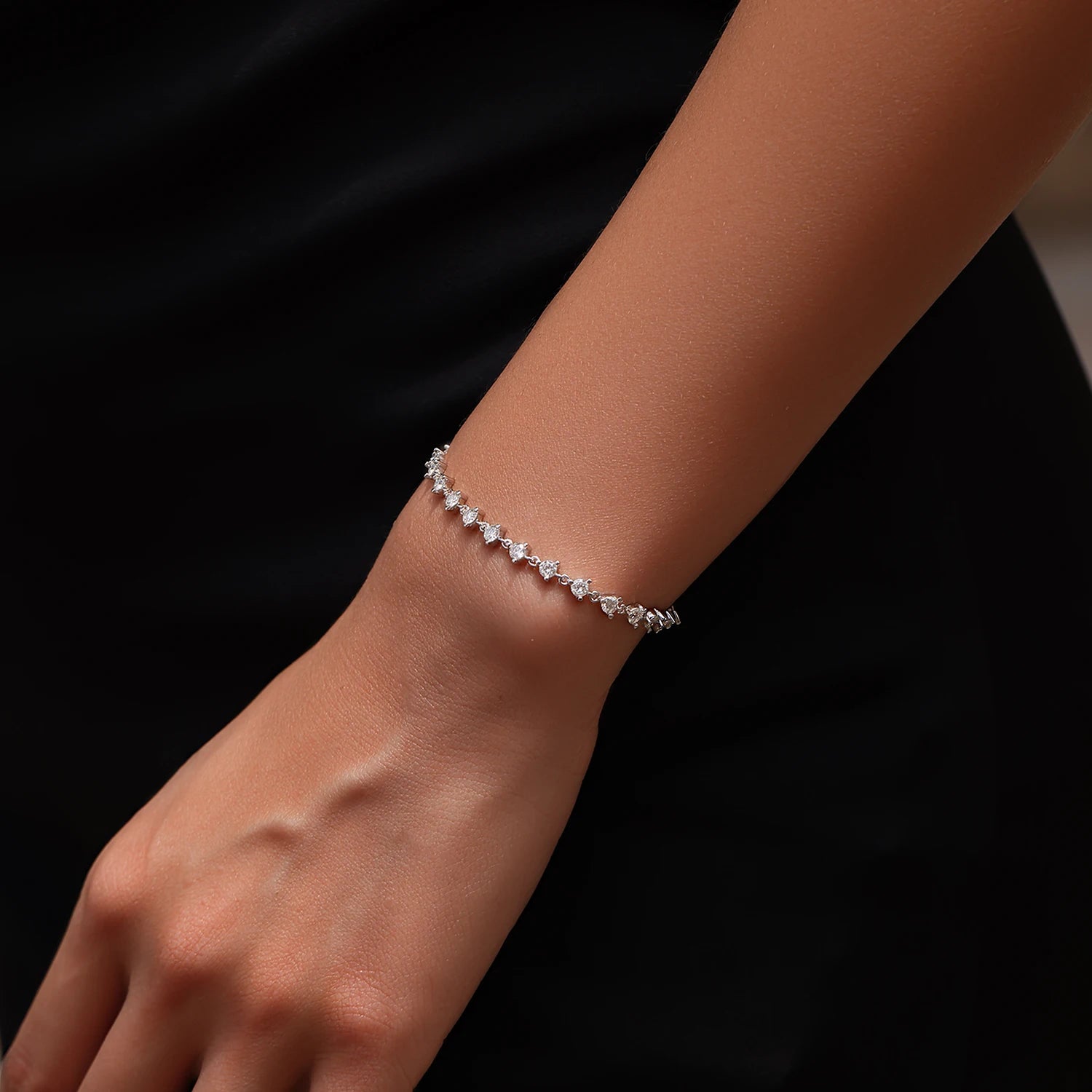 Pulseira Riviera em Prata 925 com Moissanita