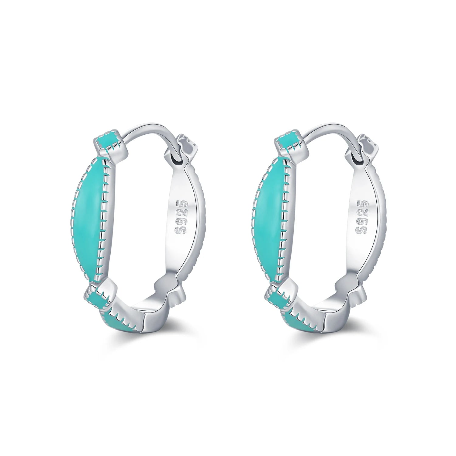 Brincos Argola Geométrica Prata 925  Feminino