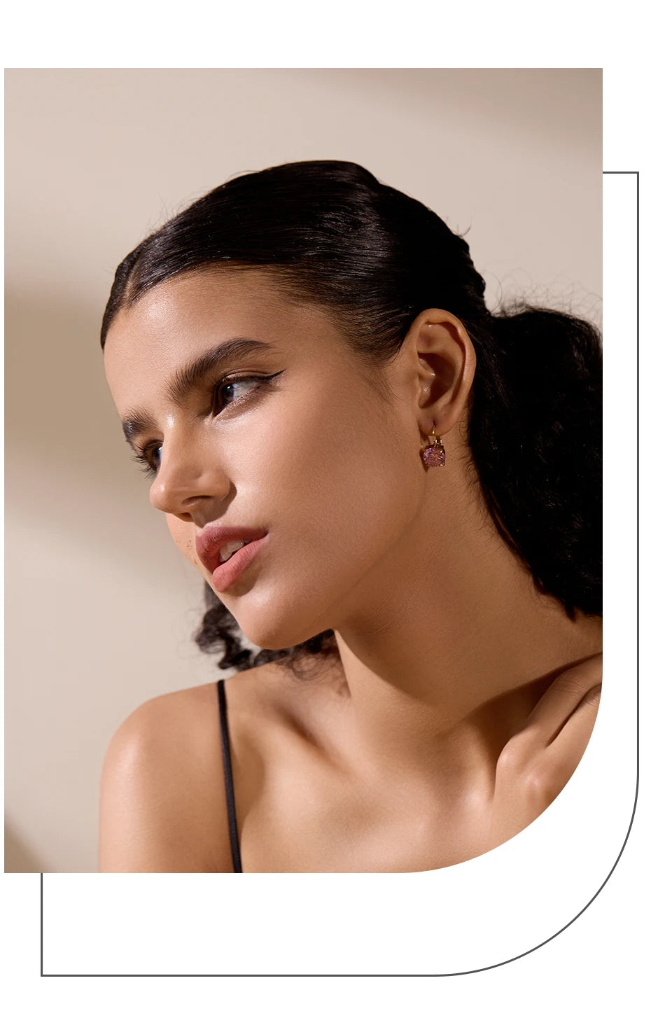 Brincos de Argola  Zirconia Cúbica -  Aço Inoxidável
