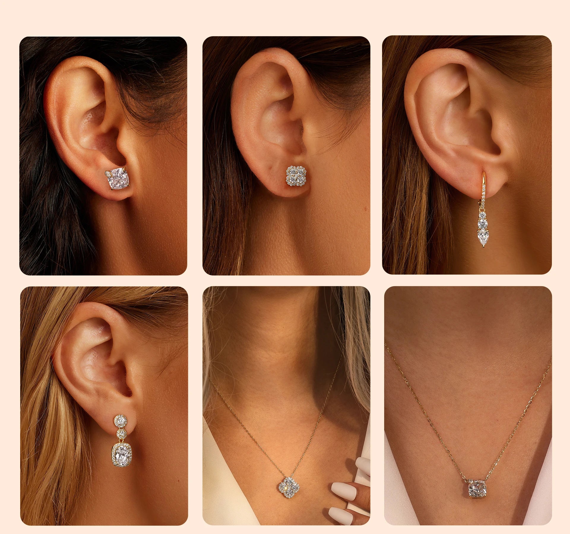 Brincos de Prata 925  com Zircônia Geométrica