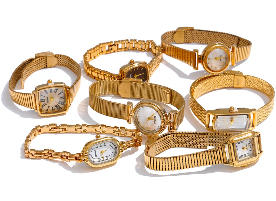 Relógio Digital Dourado Aço Inoxidável com Banho