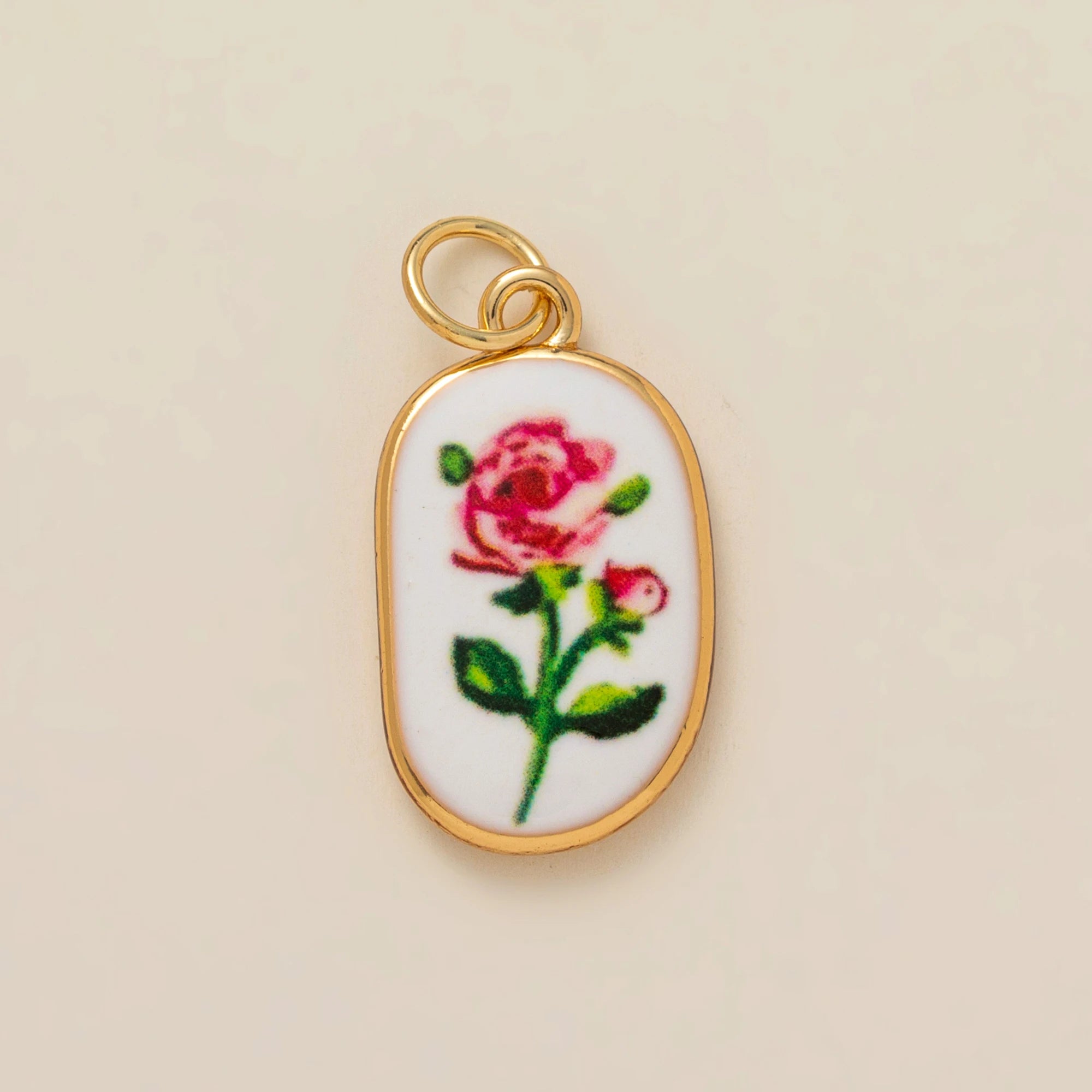 Charm Flor Dourada Clássica em Metal para Pulseiras e Colares