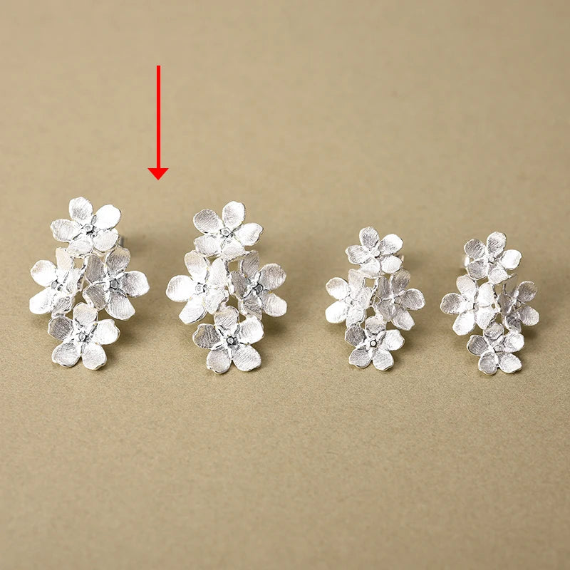 Brincos Flor em Prata 925 – Estilo Romântico e Delicado