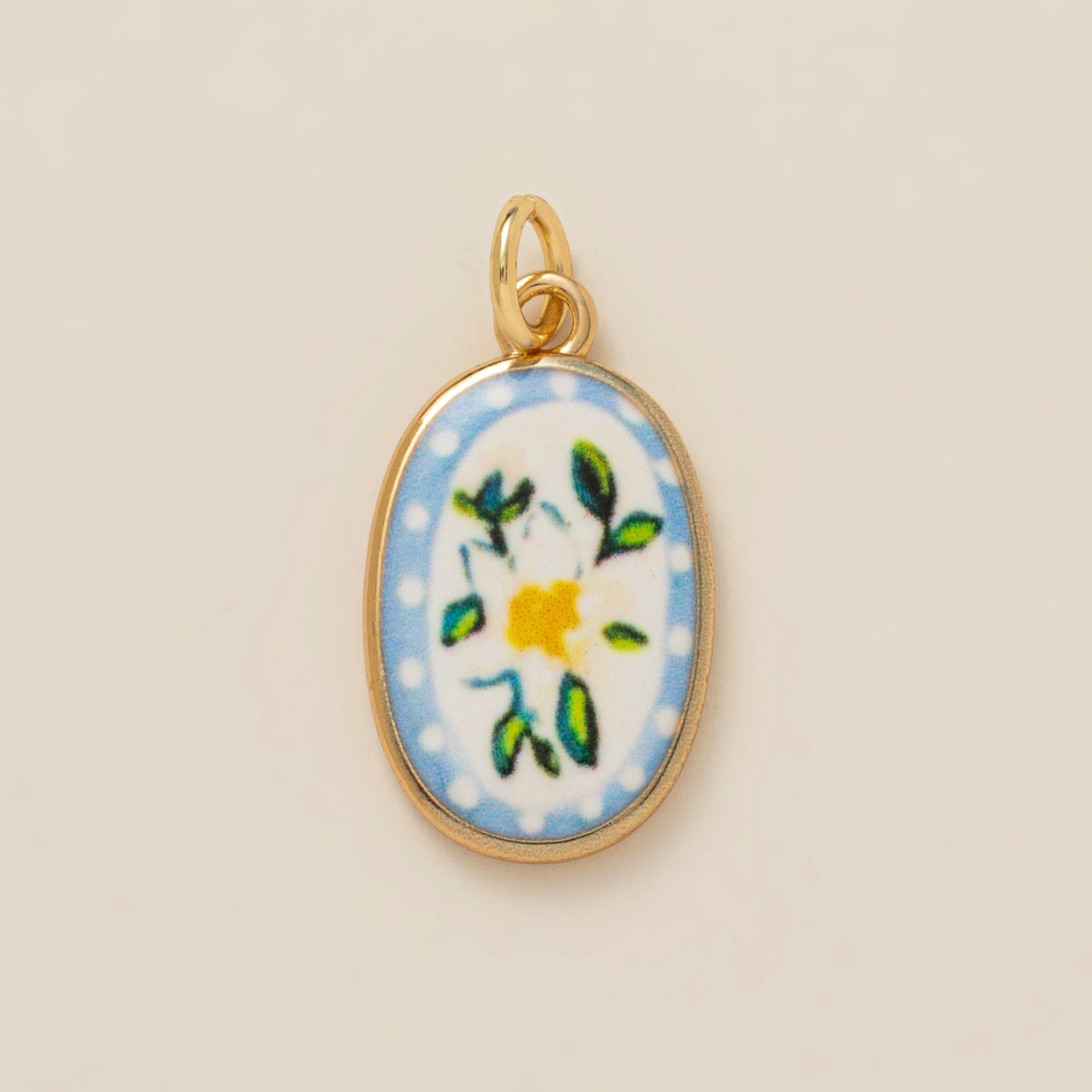 Charm Flor Dourada Clássica em Metal para Pulseiras e Colares