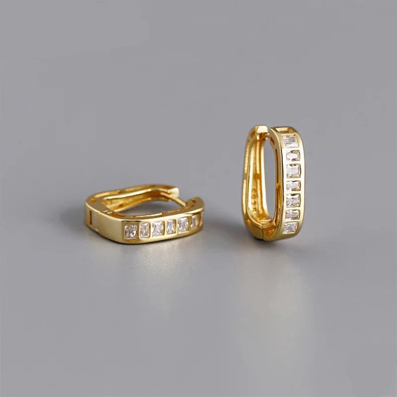 Brinco Lolita em Prata 925 com Zircônia e Banho de Ouro 18k