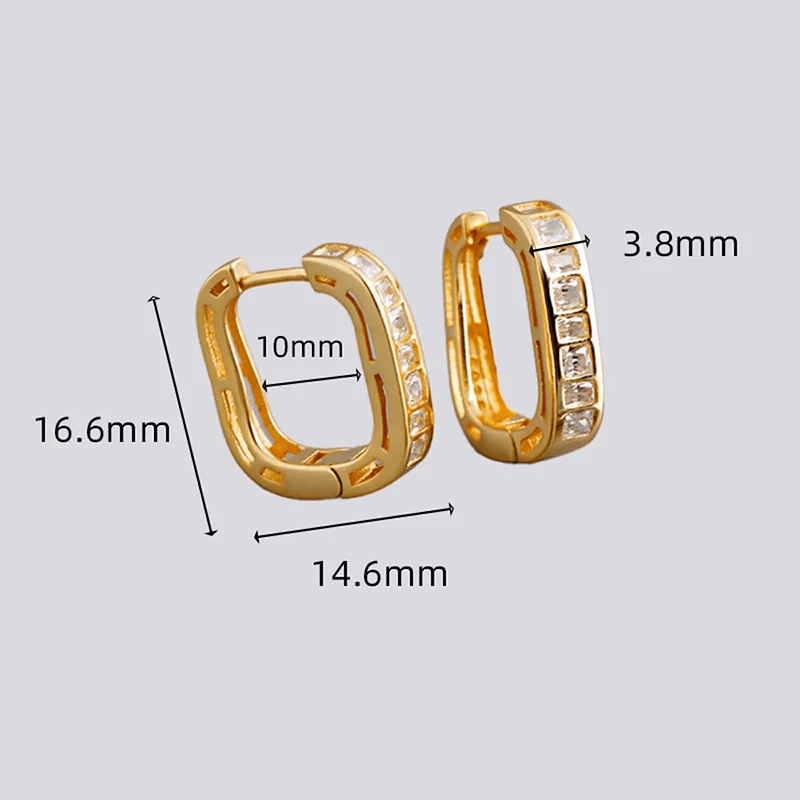 Brinco Lolita em Prata 925 com Zircônia e Banho de Ouro 18k