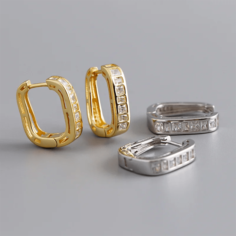 Brinco Lolita em Prata 925 com Zircônia e Banho de Ouro 18k
